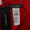 Dolce & Gabbana Red Silk Crystal Roses Shorts