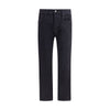 Saint Laurent Black Cotton Straight-Leg Jeans