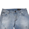 Dolce & Gabbana Blue Tattered Cotton Skinny Men Denim Jeans