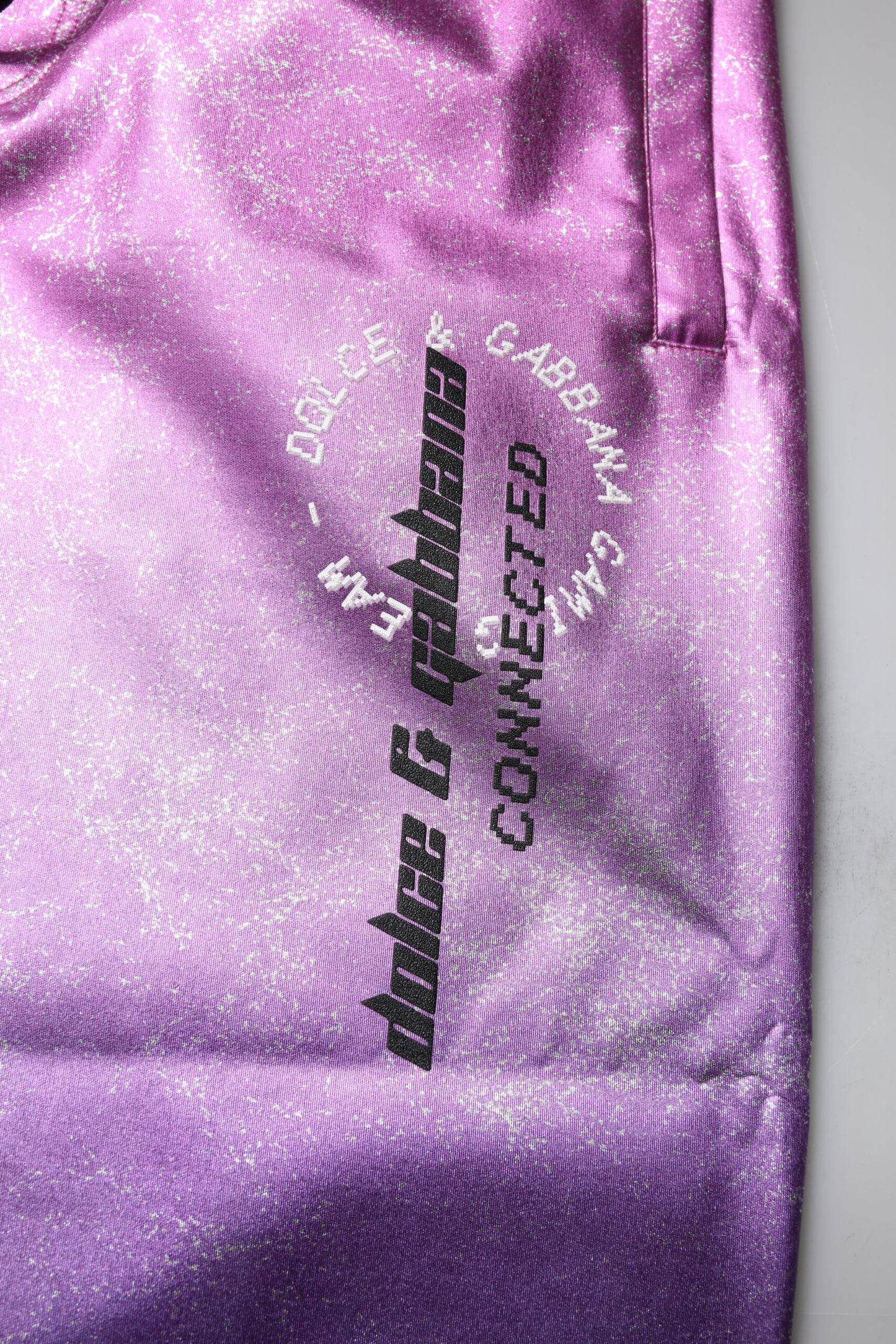 Dolce &amp; Gabbana – Jogginghose in zweifarbigem Pink und Lila