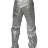 Dolce & Gabbana Metallic Silver Cotton Straight Denim Jeans