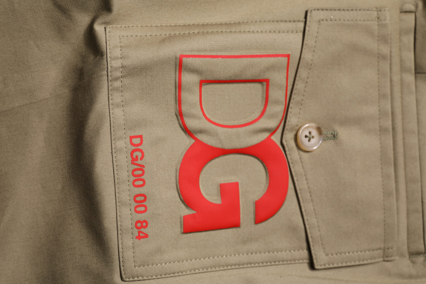 Dolce &amp; Gabbana – Karottenhose aus Baumwolle in Dunkelkhaki