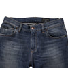 Jean skinny en cuir et coton bleu foncé Dolce &amp; Gabbana