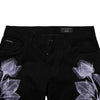 Dolce & Gabbana Black Floral Cotton Skinny Men Denim Jeans