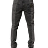 Dolce &amp; Gabbana – Zweifarbige Jeans aus grauem Baumwolldenim