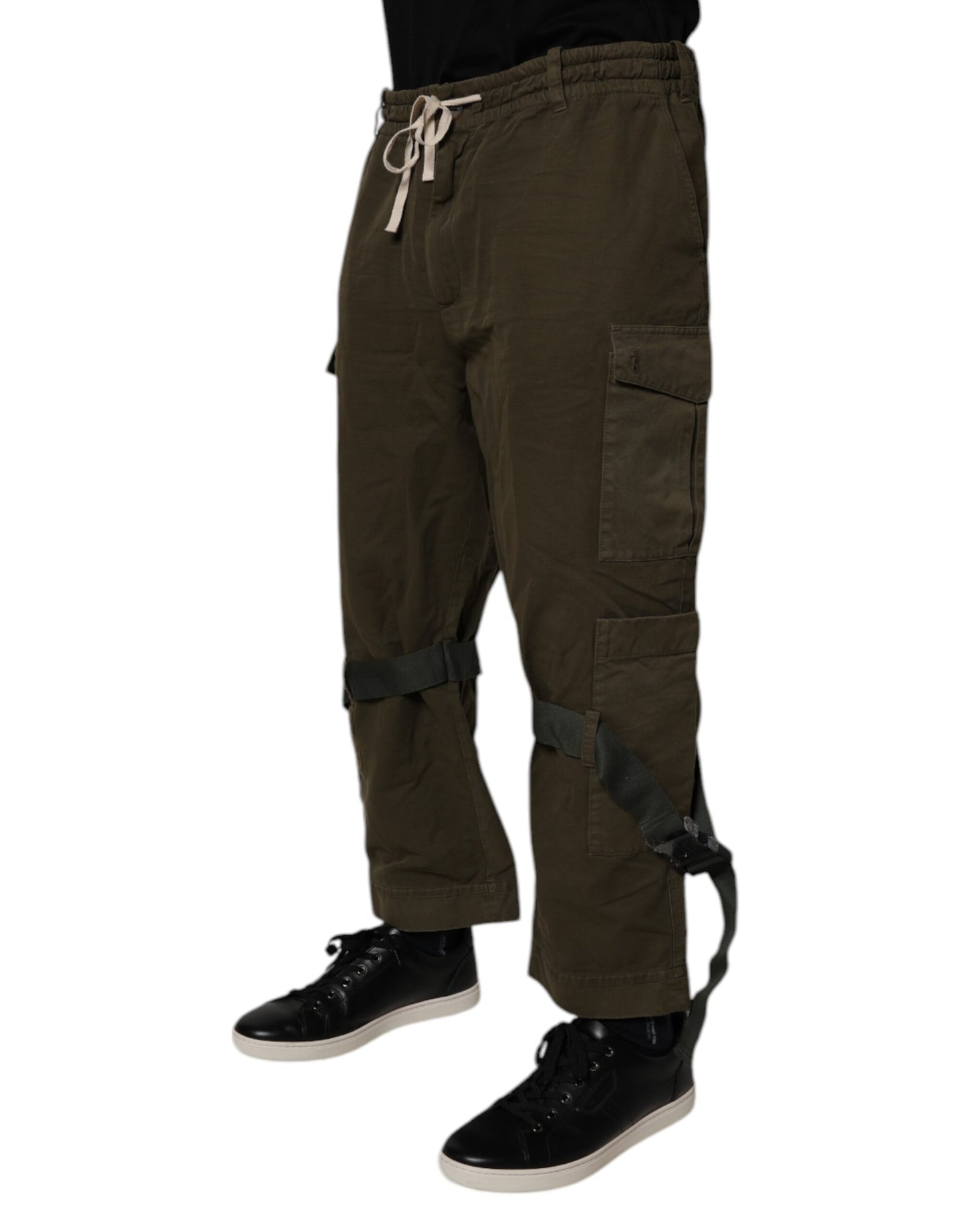 Dolce &amp; Gabbana Braune Cargohose aus Baumwollstretch