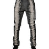 Dolce & Gabbana Gray Tie Dye Cotton Skinny Men Denim Jeans