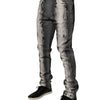 Dolce & Gabbana Gray Tie Dye Cotton Skinny Men Denim Jeans