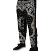 Dolce & Gabbana Black Bandana Cotton Skinny Denim Jeans