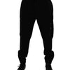 Dolce &amp; Gabbana – Schwarze Jogginghose aus Wollstretch