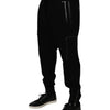 Dolce &amp; Gabbana – Schwarze Jogginghose aus Wollstretch