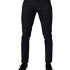 Dolce & Gabbana Dark Blue Cotton Stretch Skinny Denim Jeans