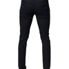 Dolce & Gabbana Dark Blue Cotton Stretch Skinny Denim Jeans