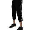 Dolce & Gabbana Black Cotton Blend Cropped Sweatpants Pants