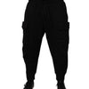 Dolce & Gabbana Black Cotton Men Cargo Jogger Sweatpants Pants