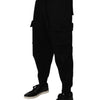 Dolce & Gabbana Black Cotton Men Cargo Jogger Sweatpants Pants