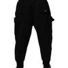 Dolce & Gabbana Black Cotton Men Cargo Jogger Sweatpants Pants