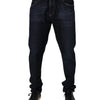 Dolce & Gabbana Dark Blue Cotton Stretch Skinny Denim Jeans