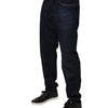 Dolce & Gabbana Dark Blue Cotton Stretch Skinny Denim Jeans