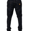 Dolce & Gabbana Dark Blue Cotton Stretch Skinny Denim Jeans