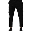 Jean skinny cargo en coton stretch noir Dolce &amp; Gabbana