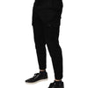Jean skinny cargo en coton stretch noir Dolce &amp; Gabbana