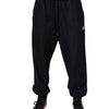 Dolce & Gabbana Black Jacquard Cotton Jogger Sweatpants Pants