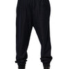Dolce & Gabbana Black Jacquard Cotton Jogger Sweatpants Pants