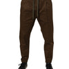 Dolce & Gabbana Brown Cotton Stretch Jogger Sweatpants Pants