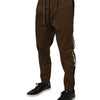 Dolce & Gabbana Brown Cotton Stretch Jogger Sweatpants Pants