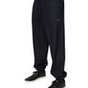 Dolce & Gabbana Black Jacquard Jogger Men Sweatpants Pants
