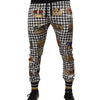 Dolce & Gabbana Multicolor Houndstooth Crown Men Sweatpants Pants