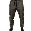 Dolce & Gabbana Brown Lambskin Leather Men Sweatpants Pants