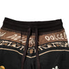Dolce & Gabbana Black Floral Cotton Jogger Sweatpants Pants
