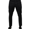 Dolce & Gabbana Dark Blue Cotton Men Jogger Sweatpants Pants