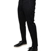 Dolce & Gabbana Dark Blue Cotton Men Jogger Sweatpants Pants