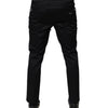 Dolce & Gabbana Dark Blue Cotton Men Jogger Sweatpants Pants