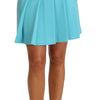Dolce & Gabbana Light Blue Crystal Wool A-line Pleated Skirt