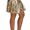 Dolce &amp; Gabbana – Goldfarbener A-Linien-Minirock mit Pailletten