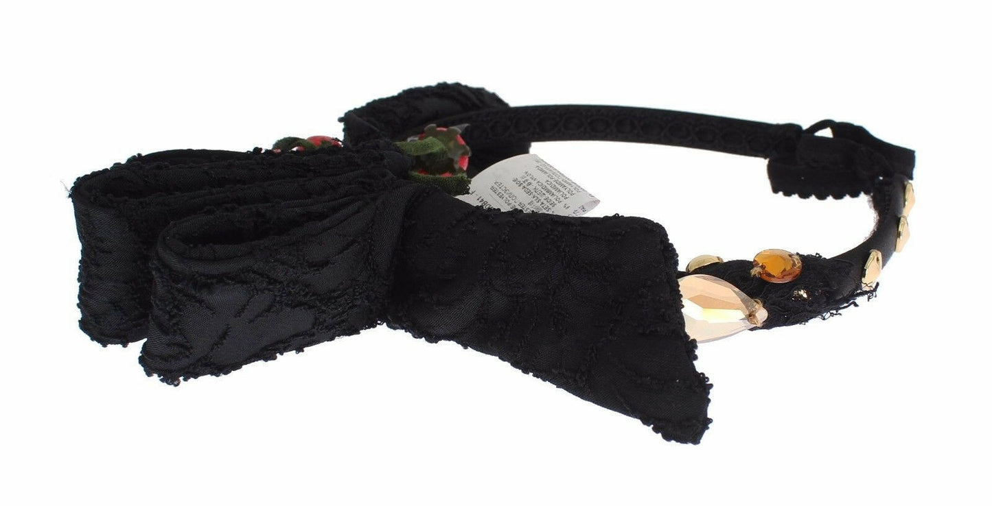 Dolce &amp; Gabbana Diadem Stirnband Tiara Beere Obst Kristall Schleife Haar