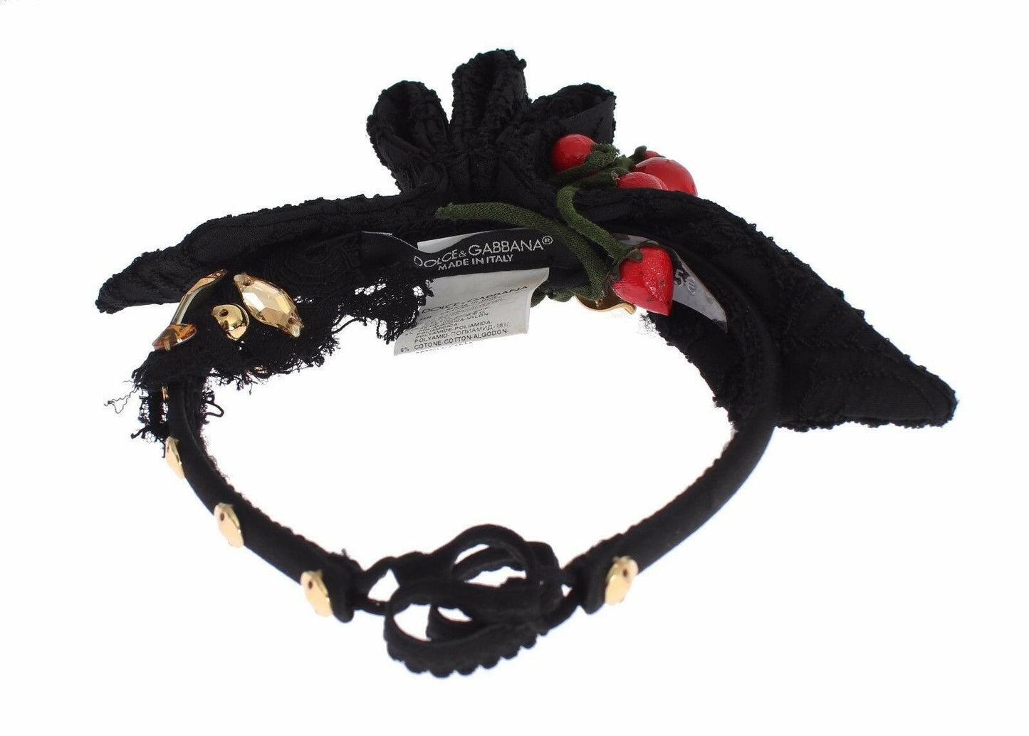 Dolce &amp; Gabbana Diadem Stirnband Tiara Beere Obst Kristall Schleife Haar