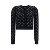Marine Serre Black Viscose Cardigan