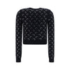 Marine Serre Black Viscose Cardigan
