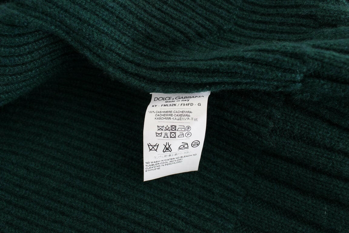 Dolce & Gabbana Green Knitted Cashmere Cardigan
