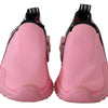 Dolce & Gabbana Pink Low Top Sorrento Sneakers Slip On Casual Shoes