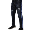 Jean skinny en coton bleu foncé Dolce &amp; Gabbana
