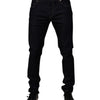 Dolce & Gabbana Black Cotton Stretch Men Skinny Denim Jeans