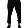 Dolce & Gabbana Black Cotton Stretch Jogger Sweatpants Pants