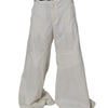 Dolce & Gabbana White Mid Waist Wide Leg Pants