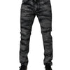 Dolce & Gabbana Gray Tie Dye Cotton Skinny Men Denim Jeans